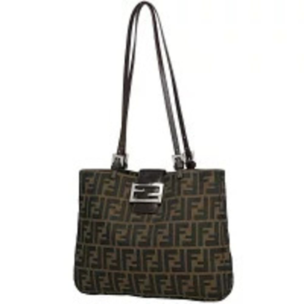 Fendi Zucca tote bag shoulder canvas brown